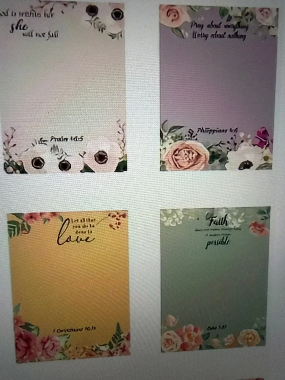 ❣️5/$25❣️4- adhesive assorted bible verses, note pads.  🆕